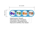 SLIM Slimpatchkabel  Cat 6A, U/FTP, 0.5 m, Grün