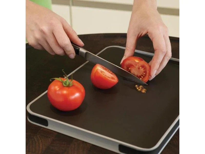 Joseph Joseph Schneidebrett Cut&amp;Carve Plus L 29.5 cm x 37.5 cm, Schwarz