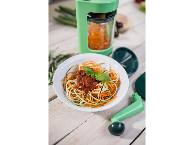 Genius Spiralschneider Nicer Dicer Super Julietti 6-teilig, Grün