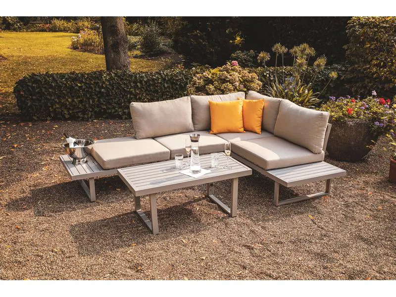 Greemotion Loungeset Aruba, Grau, 3 Sitzplätze