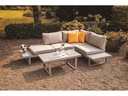Greemotion Loungeset Aruba, Grau, 3 Sitzplätze