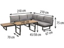 Greemotion Loungeset San Jose, Grau, 4 Sitzplätze