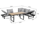 Greemotion Loungeset San Jose, Grau, 4 Sitzplätze