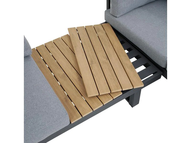 Greemotion Loungeset San Jose, Grau, 4 Sitzplätze