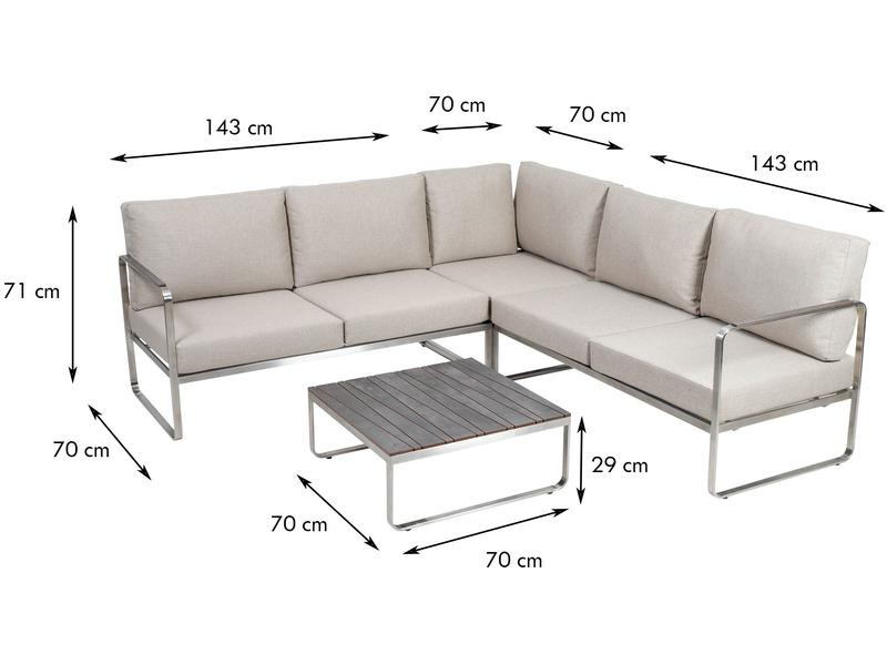 Greemotion Loungeset Sydney, Beige, 4 Sitzplätze