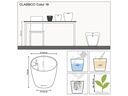 Lechuza Blumentopf CLASSICO Color 18 Schwarz