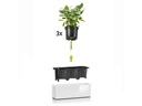 Lechuza Blumentopf CUBE Glossy Triple Weiss glanz