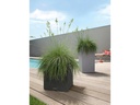 Lechuza Blumentopf Canto Würfel, Schwarz