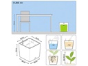 Lechuza Blumentopf Cube 30 Weiss hochglanz