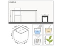 Lechuza Blumentopf Cube 40 Weiss