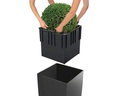 Lechuza Blumentopf Cube 50 Anthrazit metallic