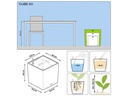 Lechuza Blumentopf Cube 50 Anthrazit metallic