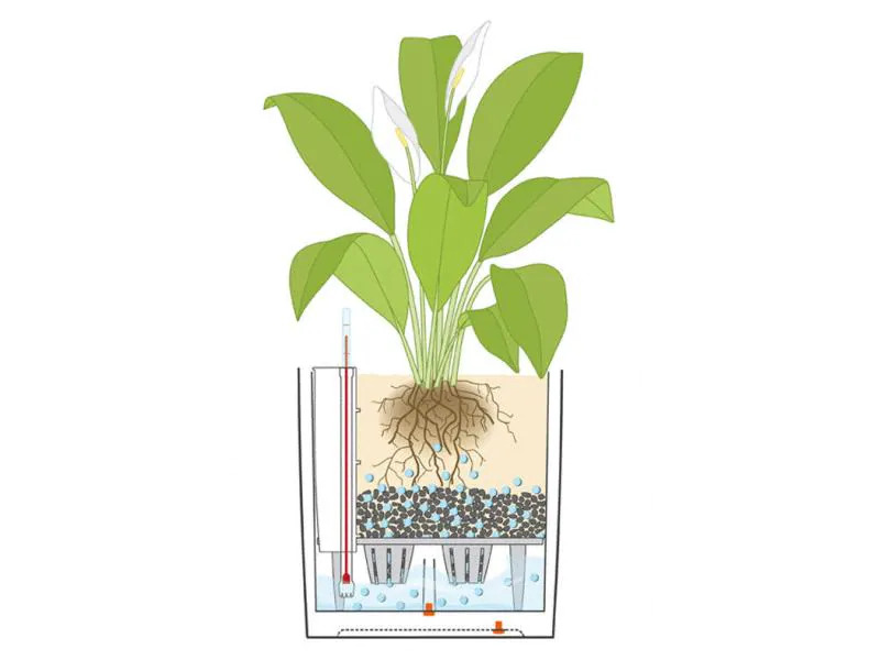 Lechuza Blumentopf Cube 50 Anthrazit metallic