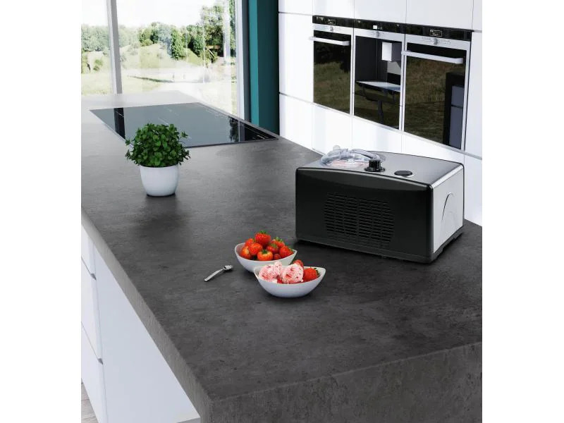 Medion Glacemaschine MD 18387  1.5 l, Schwarz/Silber