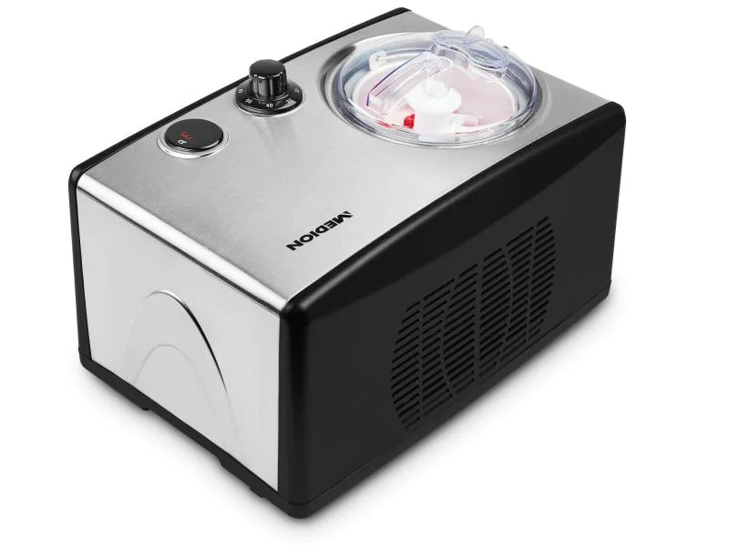 Medion Glacemaschine MD 18387  1.5 l, Schwarz/Silber