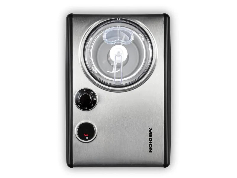 Medion Glacemaschine MD 18387  1.5 l, Schwarz/Silber