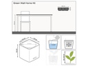 Lechuza Blumentopf Green Wall Home Kit Weiss glanz