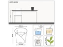 Lechuza Blumentopf ORCHIDEA Schwarz matt