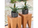 Lechuza Pflanzentopf CUBE Glossy Titanium