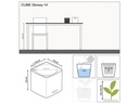Lechuza Pflanzentopf CUBE Glossy Titanium