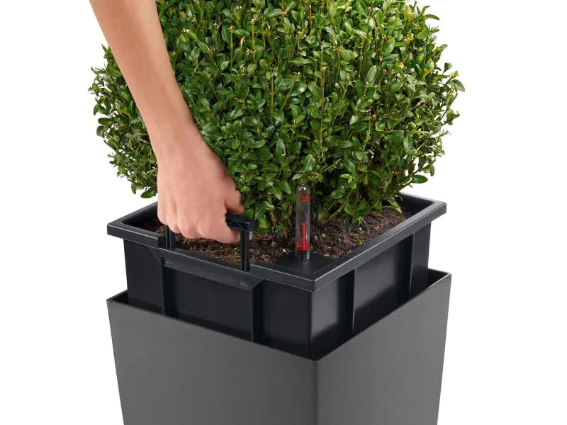 Lechuza Pflanzentopf Cubico Premium 30 Dunkelgrau