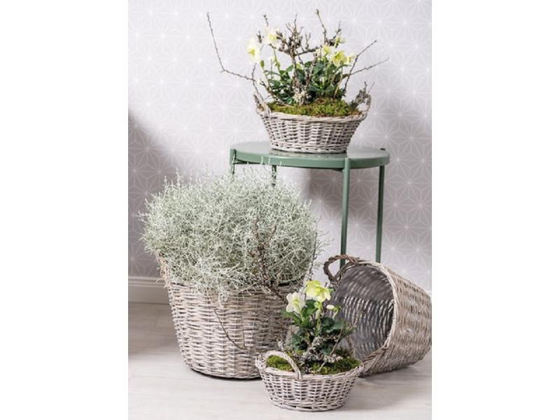 Opiflor Weidenkorb Hessen, 27 cm Grau