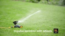 Fiskars Pulsierender Sprinkler Metall mit Rädern