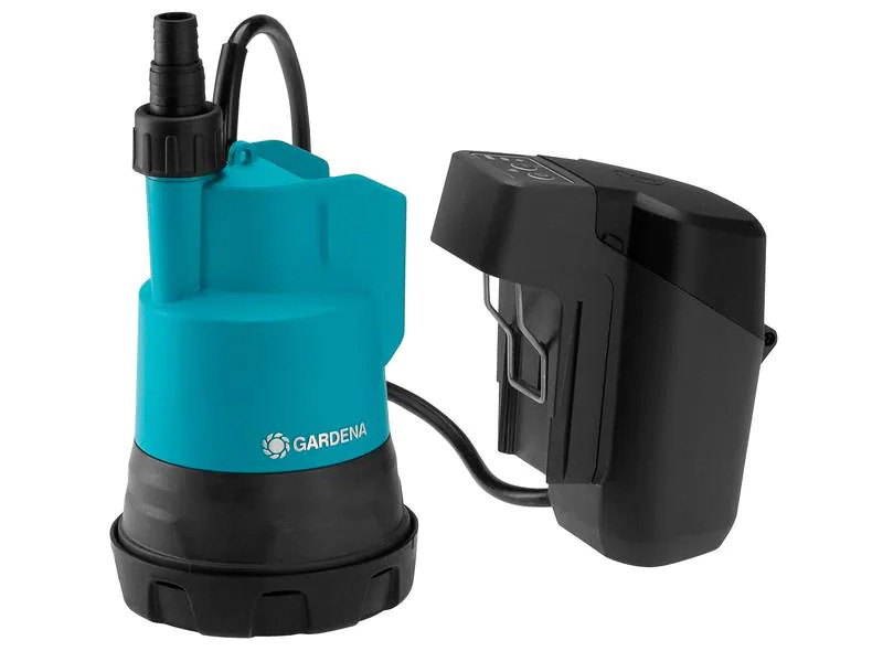 Gardena Akku Klarwasser Tauchpumpe 2000/2 18 V P4A, Set