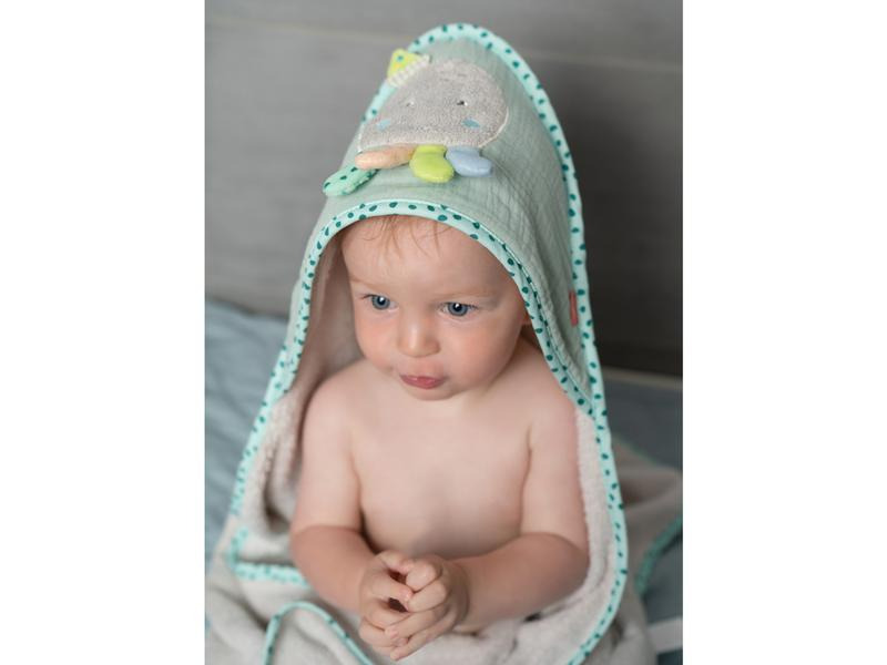 fehn Baby-Kapuzentuch Oktopus