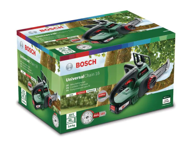 Bosch Akku-Kettensäge UniversalChain 18 Kit