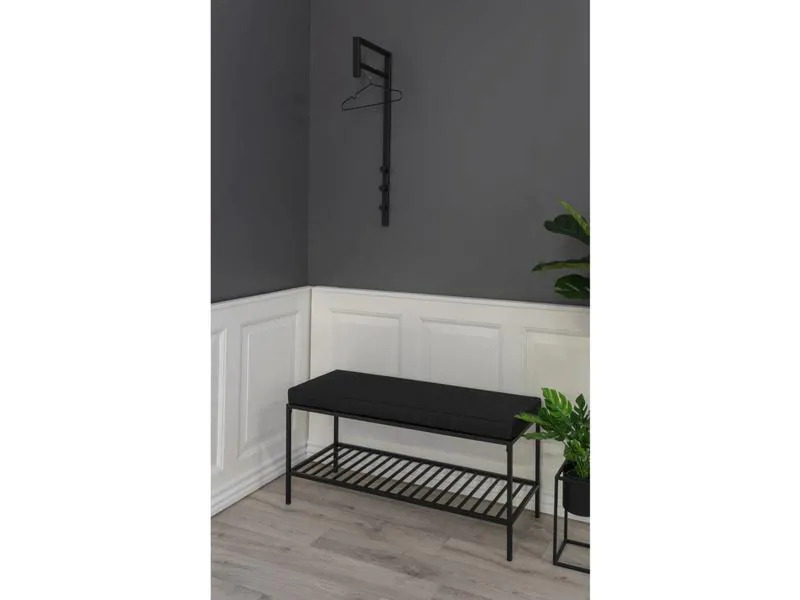 House Nordic Garderobenleiste Trento 30 x 82 cm, Schwarz