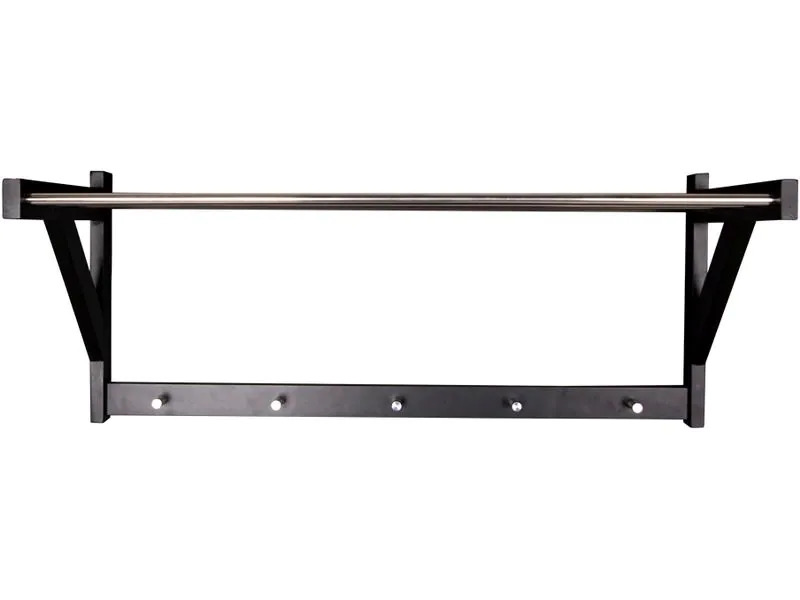 House Nordic Garderobenständer Padova 78 x 34 cm, Schwarz/Silber