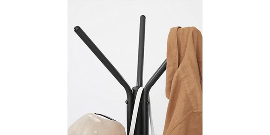 VASAGLE Garderobenständer mit 2 Ablagen 179 cm, Braun/Schwarz