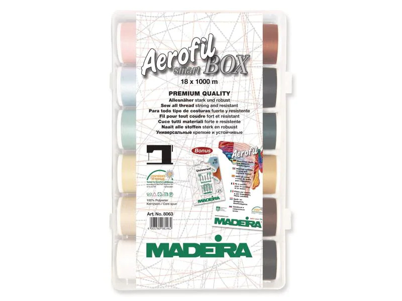 Madeira Näh-, Quilt und Overlockgarn Aerofil Smartbox Mehrfarbig