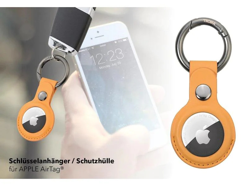 Troika Schlüsselanhänger Airtag Cover Gelb