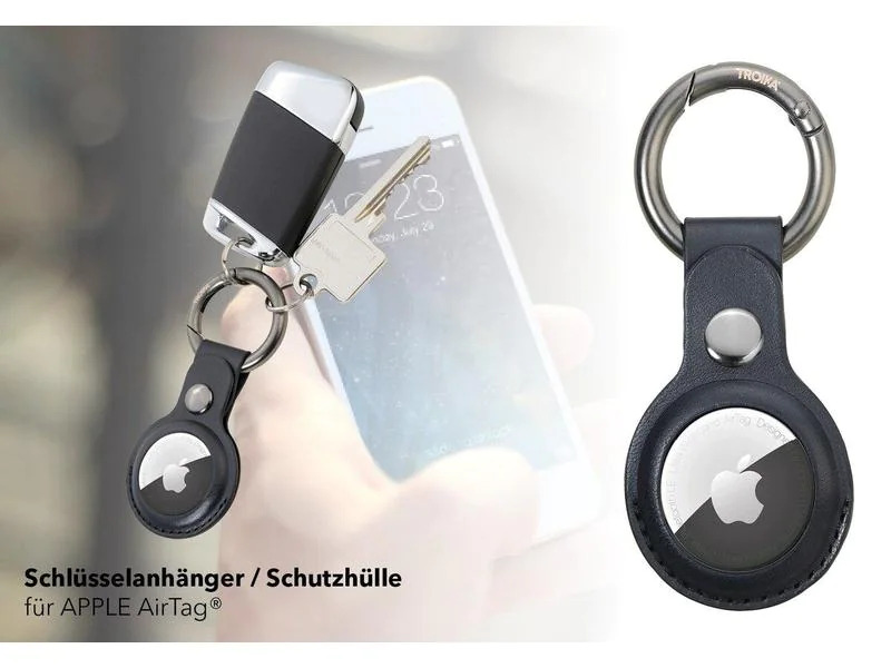 Troika Schlüsselanhänger Airtag Cover Schwarz