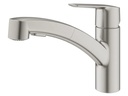 GROHE Küchenarmatur Start 1/2″, Supersteel, herausziehbar