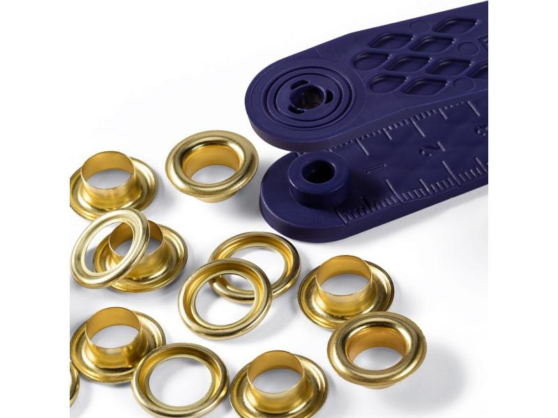 Prym Ösen + Scheiben 8 mm, Gold, 24 Stück