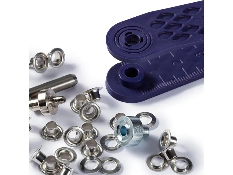 Prym Ösen + Scheiben 4 mm, Silber, 50 Stück