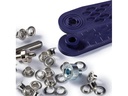 Prym Ösen + Scheiben 4 mm, Silber, 50 Stück