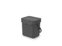 Brabantia Komposteimer Sort &amp; Go 3 l, Grau