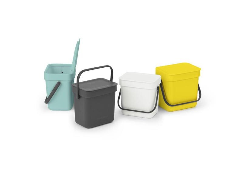 Brabantia Komposteimer Sort &amp; Go 3 l, Grau