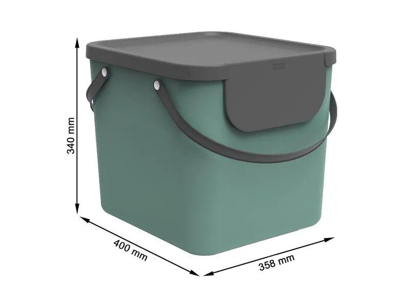 Rotho Recyclingeimer  Albula 40 l, Dunkelgrün