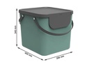 Rotho Recyclingeimer  Albula 40 l, Dunkelgrün