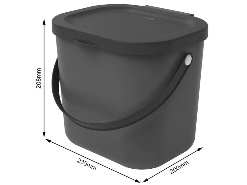 Rotho Recyclingeimer  Albula 6 l, Anthrazit