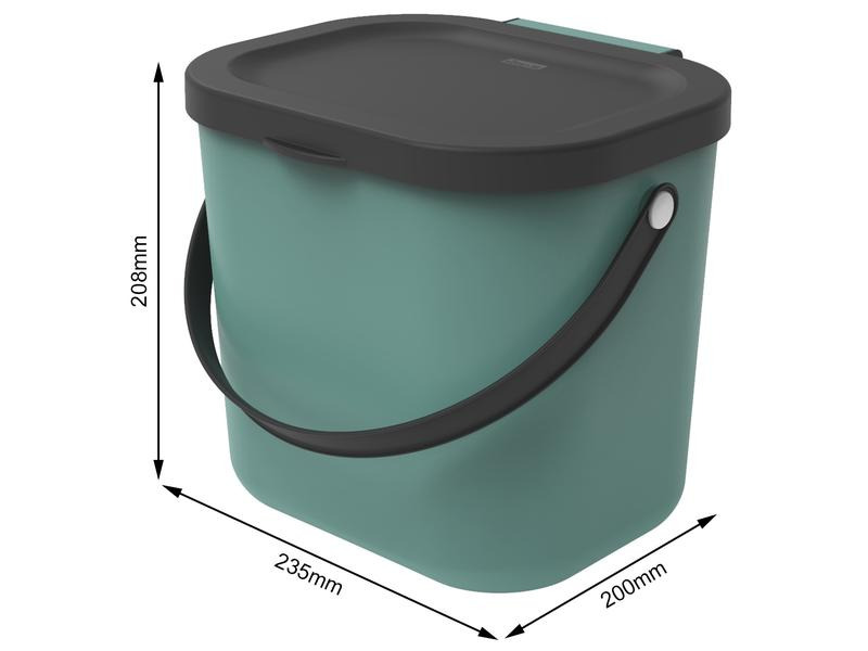 Rotho Recyclingeimer  Albula 6 l, Dunkelgrün