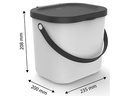 Rotho Recyclingeimer  Albula 6 l, Weiss