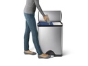Simplehuman Recyclingeimer  CW1830 46 Liter, Silber