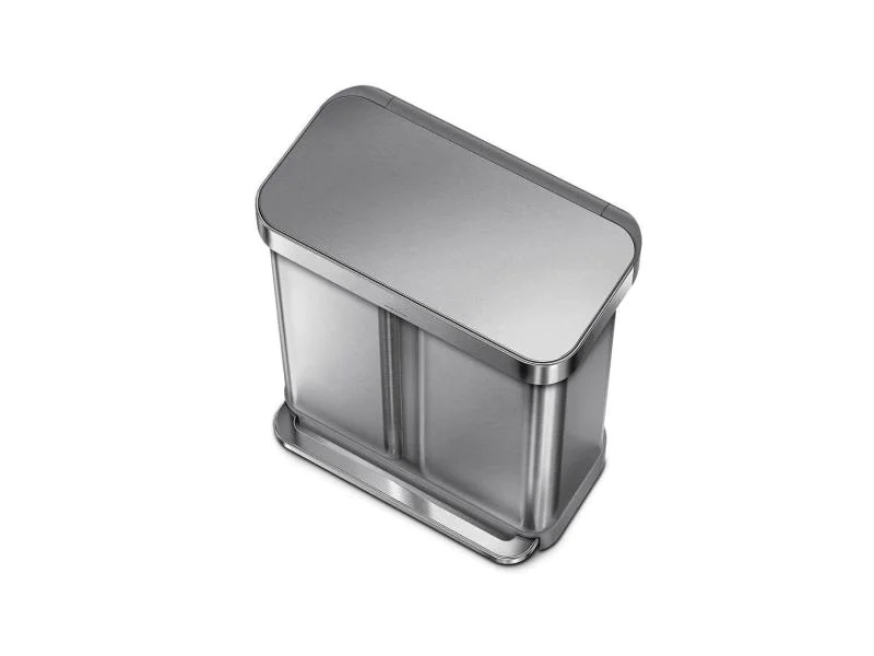 Simplehuman Recyclingeimer  CW2025 58 Liter, Silber