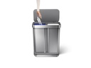 Simplehuman Recyclingeimer  CW2025 58 Liter, Silber
